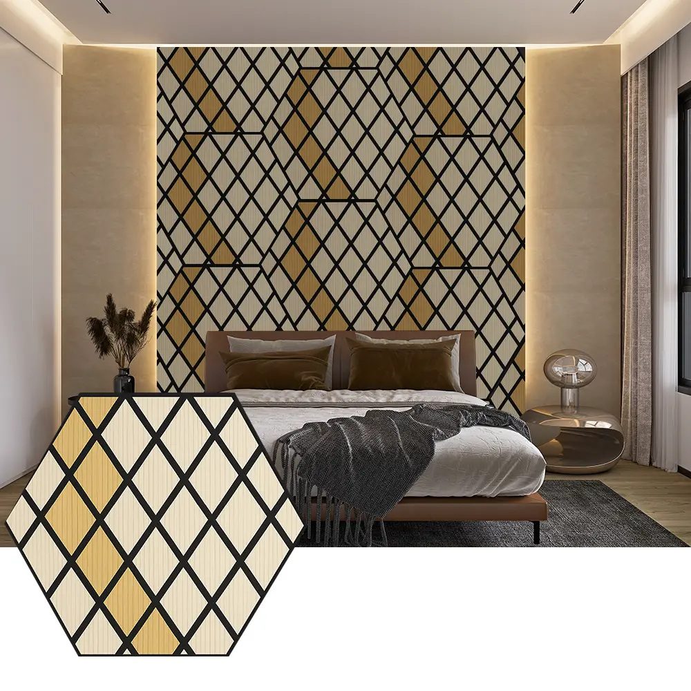 پانل های آکوستیک شش گوش PET برای طراحی دیوار مدرن پانل های آکوستیک شش گوش PET برای طراحی دیوار مدرن
